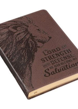 Notizbuch "The Lord is my strength and my defense" (Schreibwaren - Kunstleder)