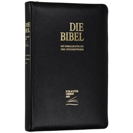 Schlachter 2000 - Standardausgabe Leder mit Reißverschluss (Bibel - Leder)