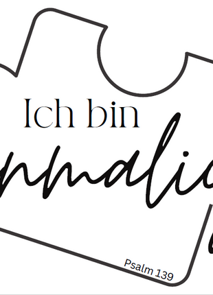 T-Shirt Kids/Teens Du bist einmalig Logo 1