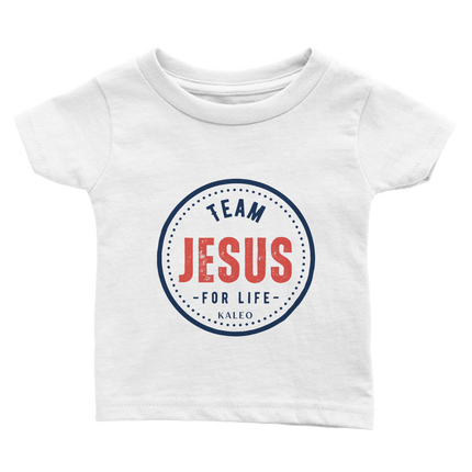 Team Jesus - Baby-T-Shirt mit Rundhalsausschnitt