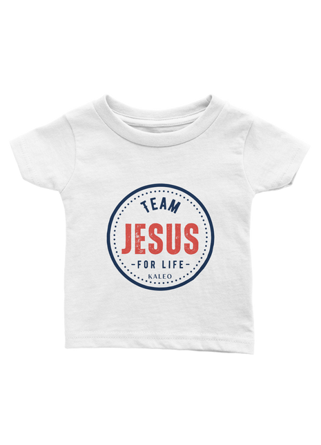 Team Jesus - Baby-T-Shirt mit Rundhalsausschnitt