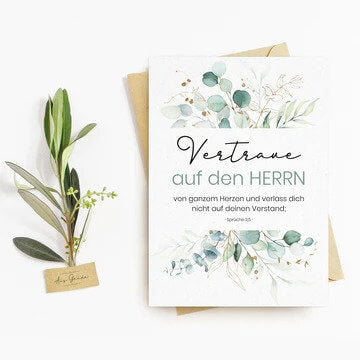 Postkarte "Vertraue auf den HERRN"