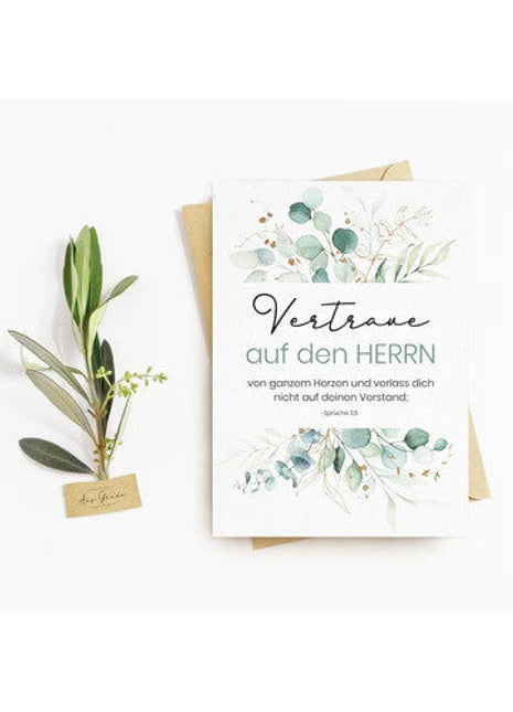 Postkarte "Vertraue auf den HERRN"