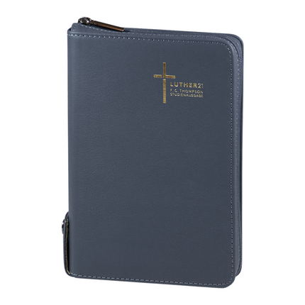 Luther21 - F.C.Thompson - Taschenausgabe - Cromwell-Leder blau (Bibel - Kunstleder)