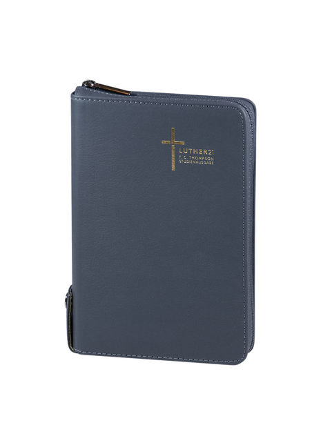 Luther21 - F.C.Thompson - Taschenausgabe - Cromwell-Leder blau (Bibel - Kunstleder)