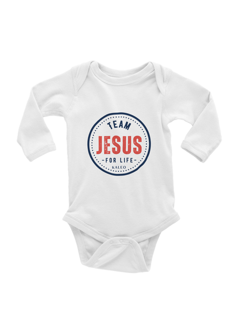 Team Jesus - Klassischer langärmliger Baby-Strampler