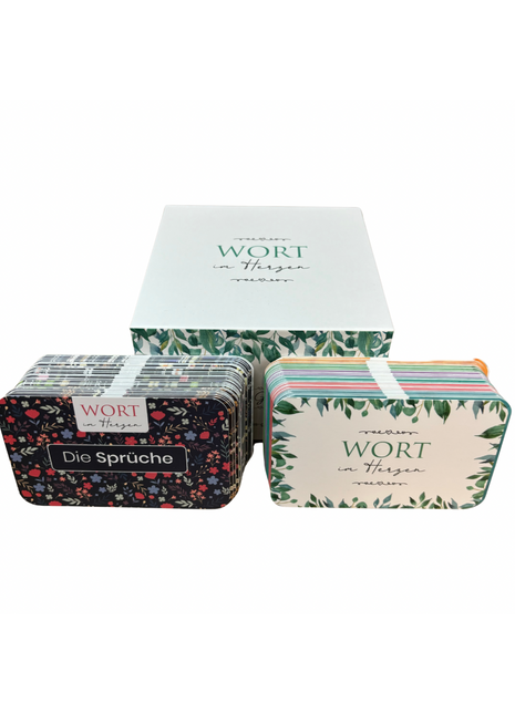 Sparset – Wort im Herzen: Basis-Set + Die Sprüche + Aufbewahrungsbox