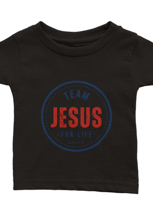Team Jesus - Baby-T-Shirt mit Rundhalsausschnitt