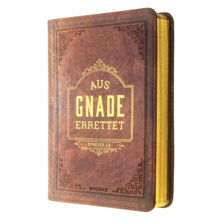 Notizbuch Aus Gnade errettet A5 (Kunstleder)