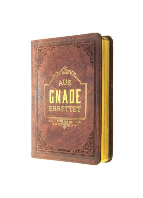 Notizbuch Aus Gnade errettet A5 (Kunstleder)