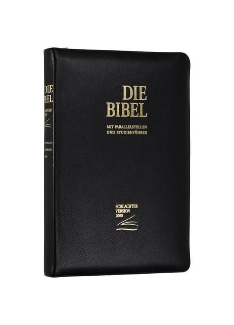 Schlachter 2000 - Standardausgabe Leder mit Reißverschluss (Bibel - Leder)